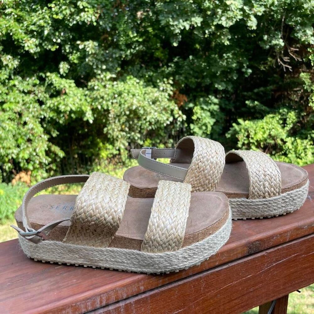 Serra Women's‎ 7 Tan Sandals platform Y2k Espadrille